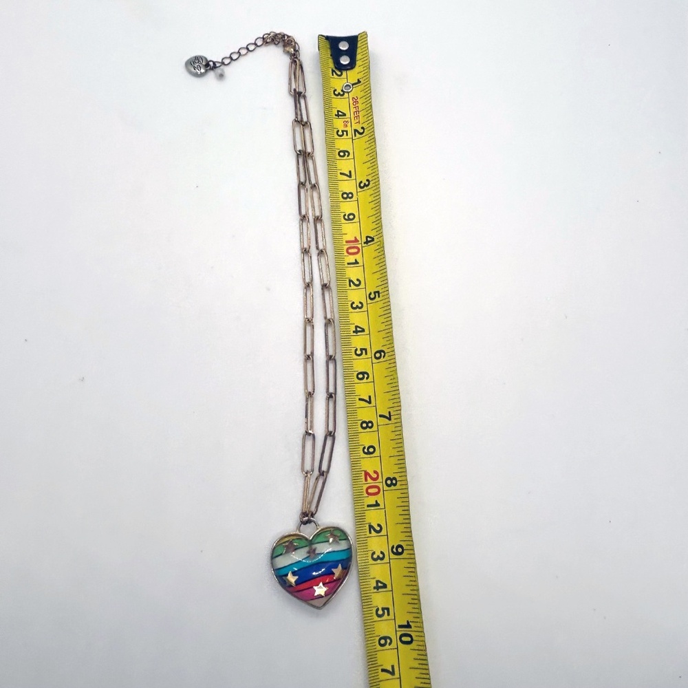 betsey Johnson Rainbow Heart Pendant Necklace - Picture 5 of 5